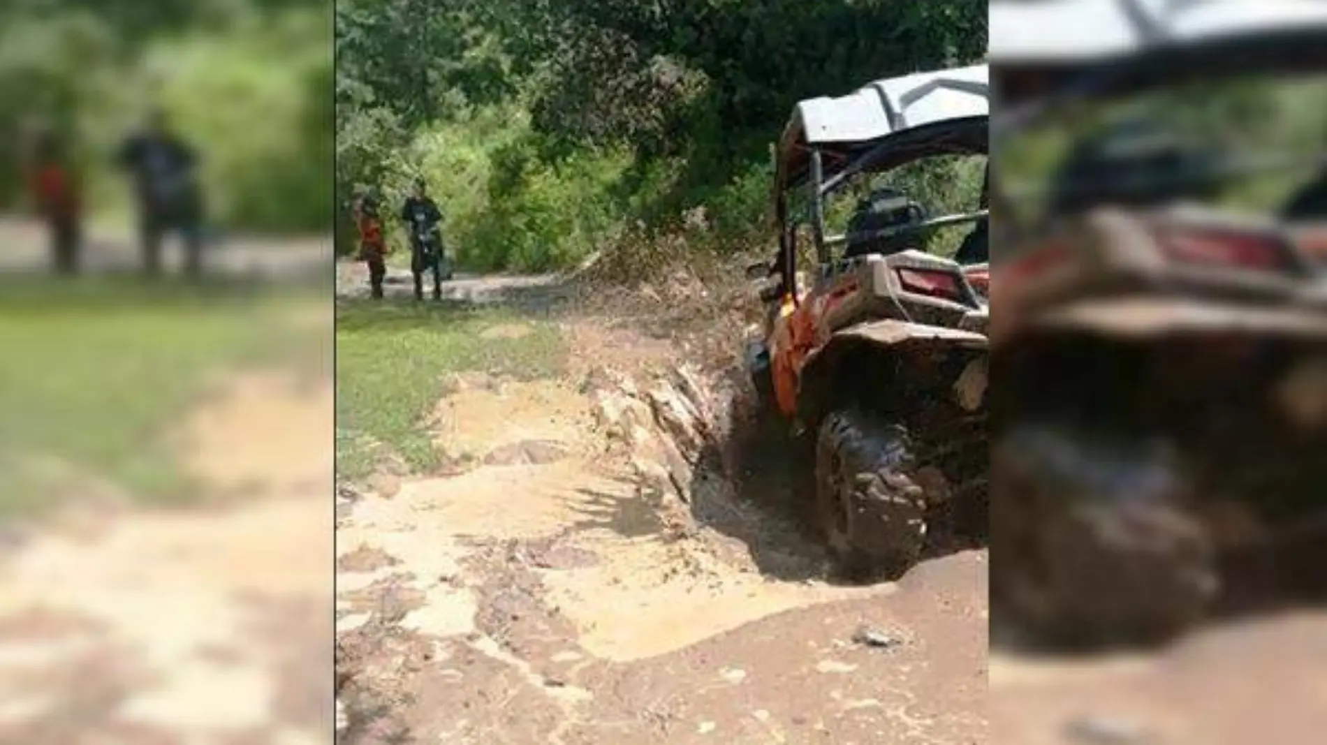 En su paso derrumban ramas de árboles y pasan por bordos derramando aceite, aseguraron los quejosos.  Cortesía denunciantes.